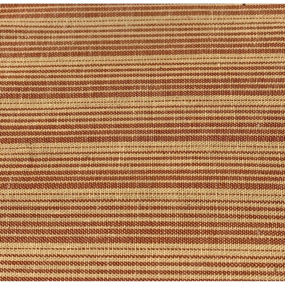 Striped Cotton Blend Fabric 1/2 yard x 52" Orange & Beige For Crafts & Sewing Pr - Picture 1 of 3